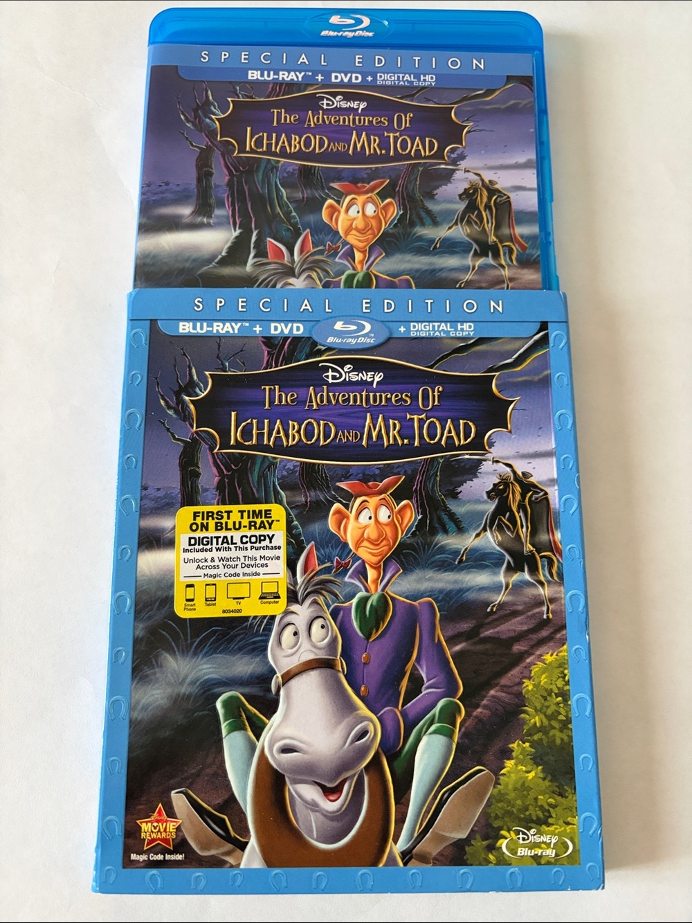 Disney The Adventures of Ichabod and Mr. Toad Blu-ray+ DVD+ Digital HD+ dig copy